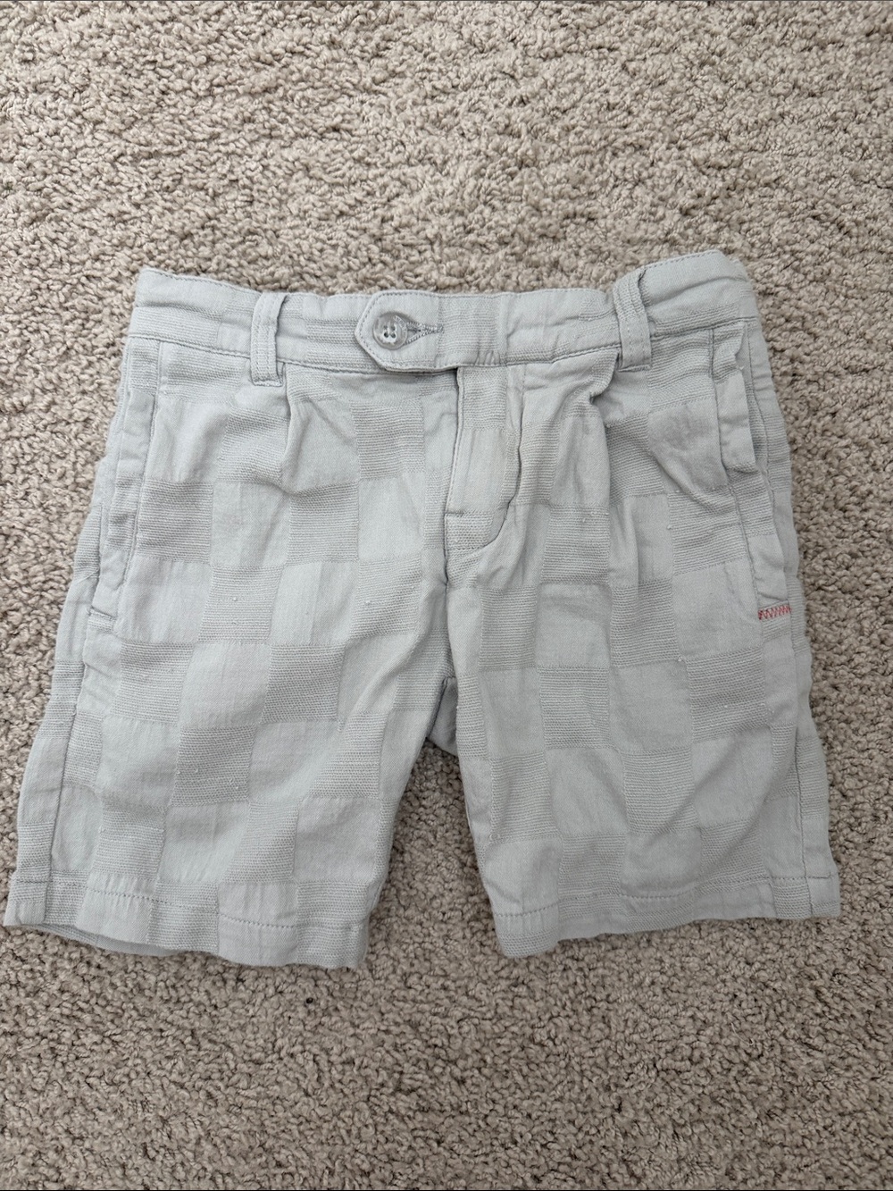 Honor the Gift Kids Light Gray Checkerboard Cotton Shorts